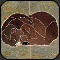Mosaic sleeping bear.